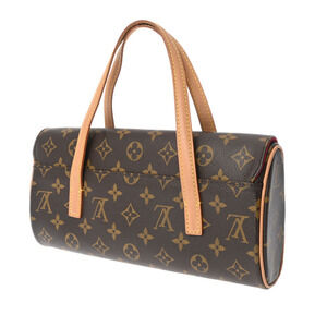 Louis Vuitton Monogram Handbag Canvas Brown Sonatine